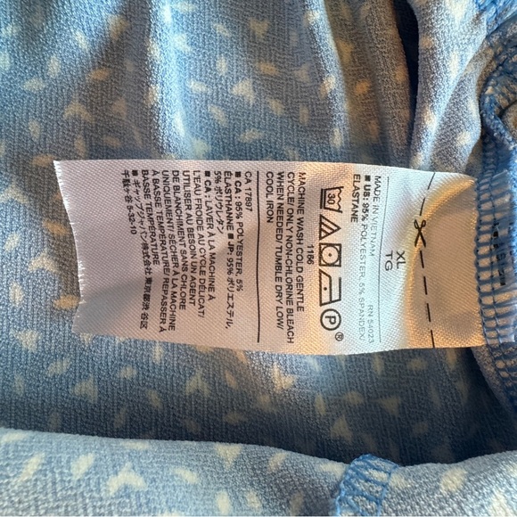 Banana Republic Women’s Belted Blue White Floral Dress XL Polyester-Spandex Chic - Picture 4 of 12